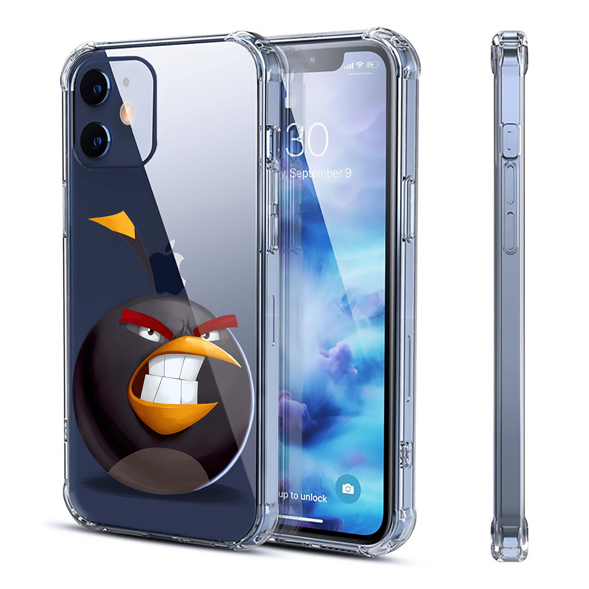 （画像用） Angry Birds アングリーバード 【iPhone 12シリーズ対応】透明スマホケース（クリアソフトケース）